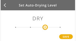 Setting auto dry level