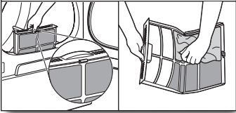 Cleaning the lint screen by rolling lint off the screen with fingers