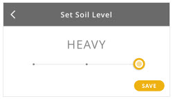 Soil level selection for all in one washer dryer